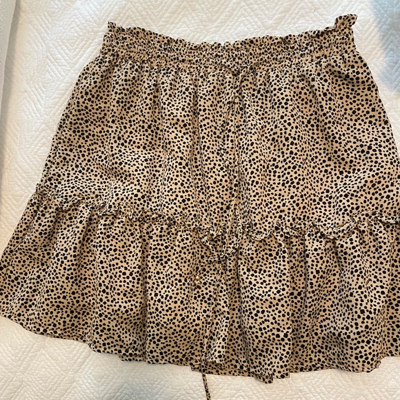 Animal print leopard pull on tiered skirt - Picture 2 of 2